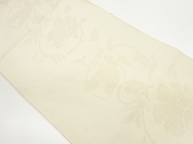 花唐草模様織出し名古屋帯